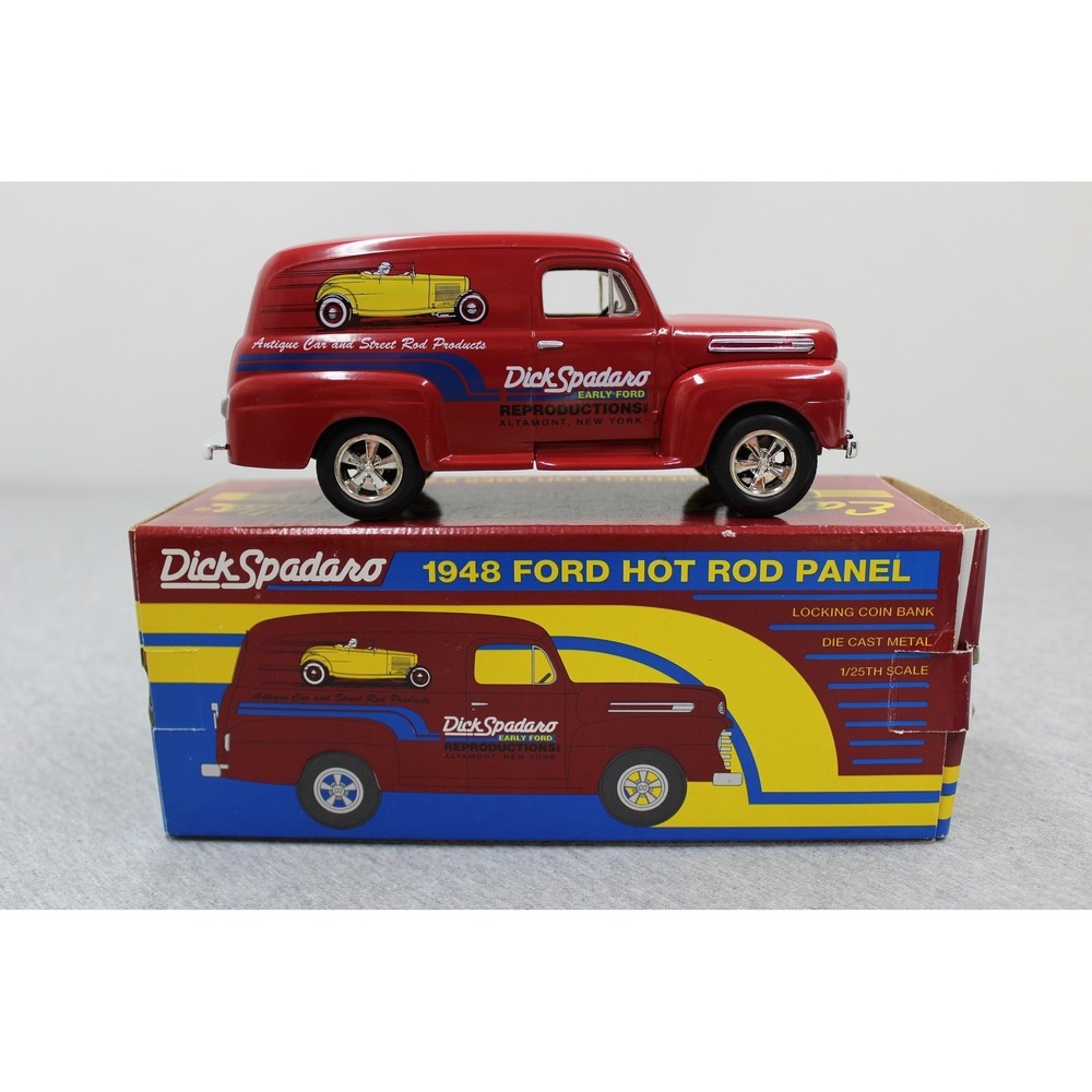 Liberty Classics 1948 Ford Hot Rod Panel 1/25 Red Dick Spadaro Diecast Bank